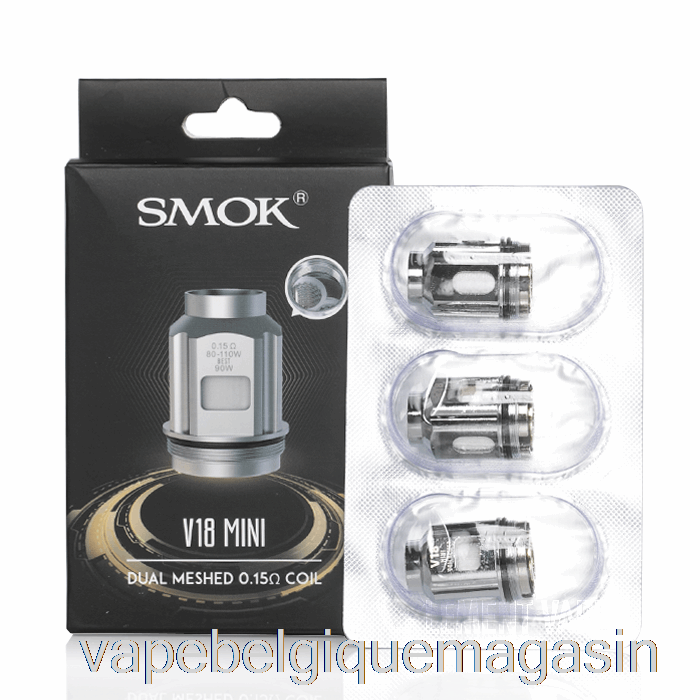 Vape Belgique Smok Tfv18 Mini Bobines De Remplacement 0,15ohm Double Tfv18 Mini Bobines De Maille